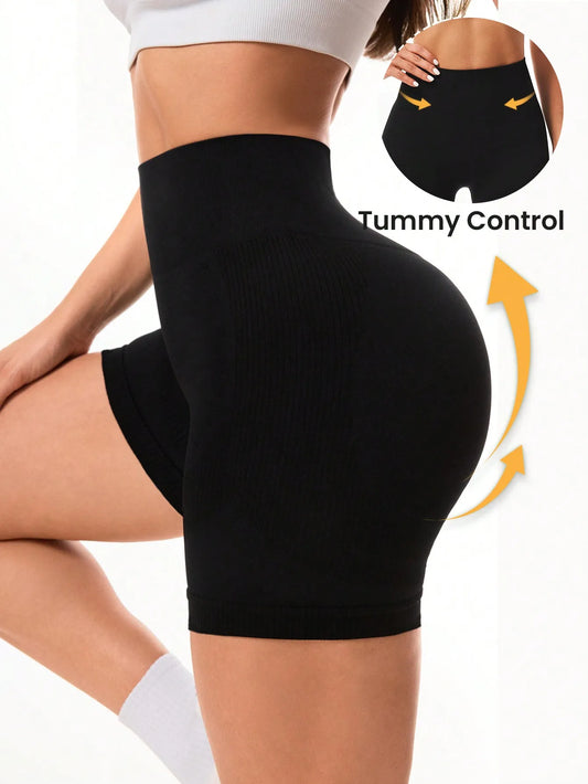 Seamless Sports Shorts For Yoga Running With High Waist