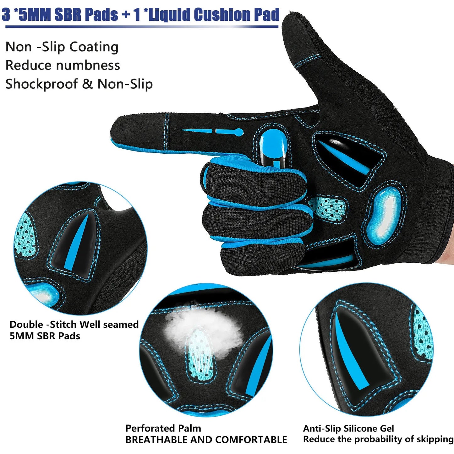 MOREOK Racing Gloves Motocross Breathable Non Slip Cycling Gloves