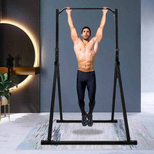 Triangular Pull Up Station Adjustable Height Foldable Home Gym