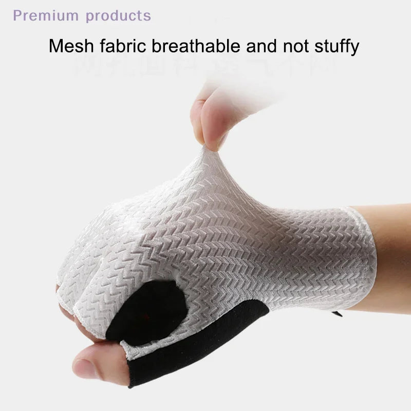 Breathable Half Finger Cycling Gloves Anti Slip Grip Outdoor Riding