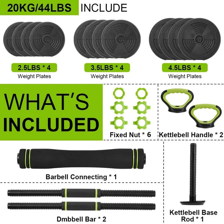 TWISTER.CK Adjustable Dumbbells 44 66 88 Lbs Four In One Home Gym