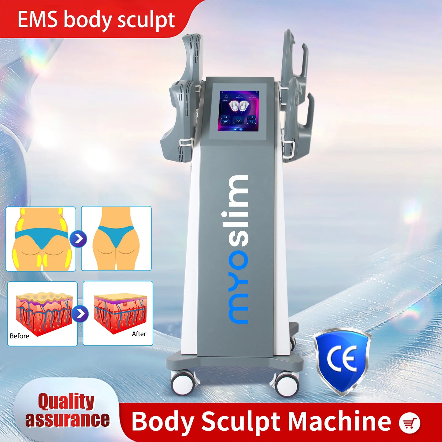 Myoslim EMS NEO RF HIEMT Body Sculpt Machine Muscle Tone
