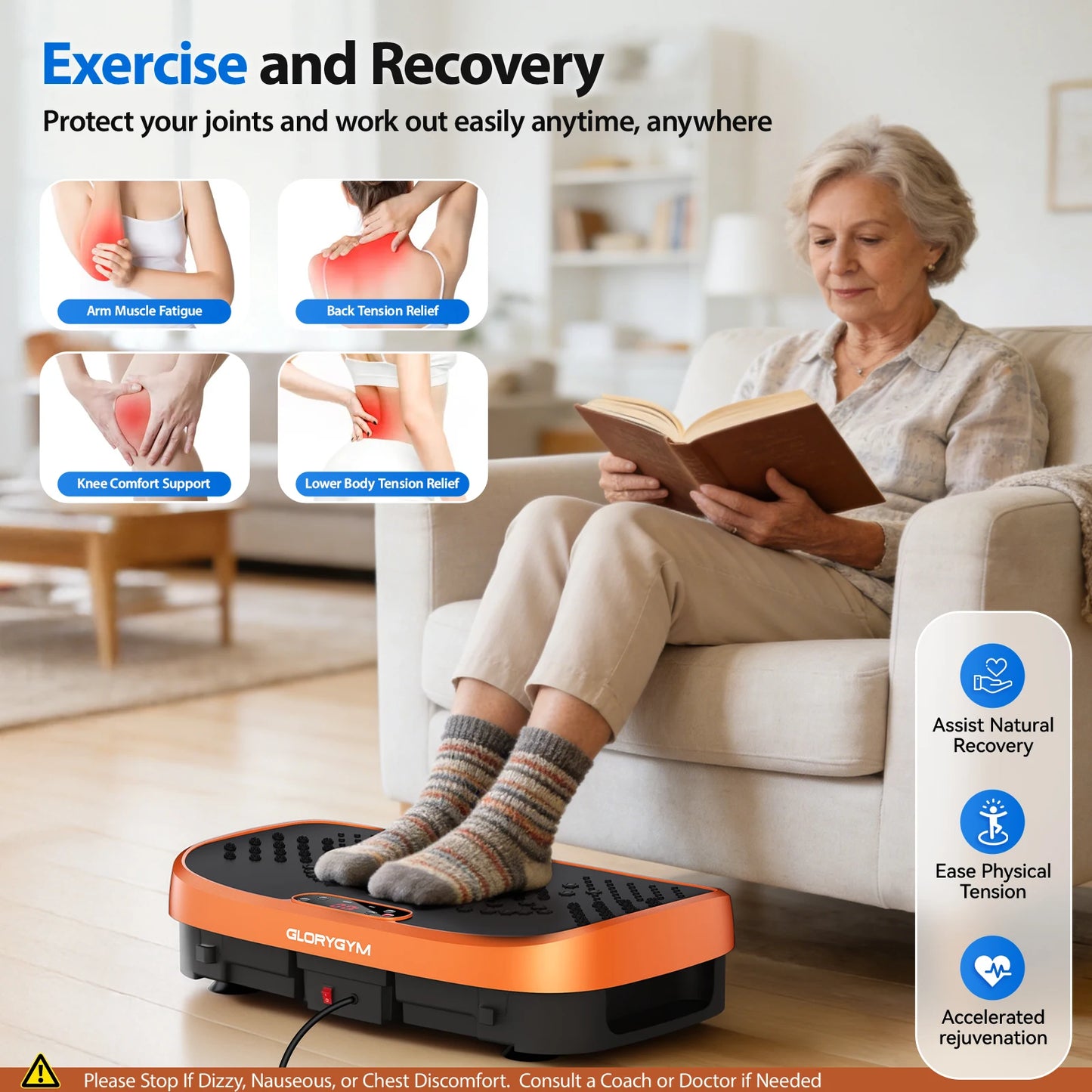 Vibration Plate Fat Burning Machine With 120 Levels Home Gym