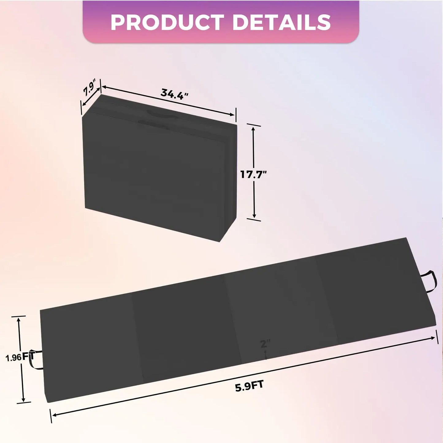 HiMISS Gymnastics Mat For Home Gym Tumbling And Yoga