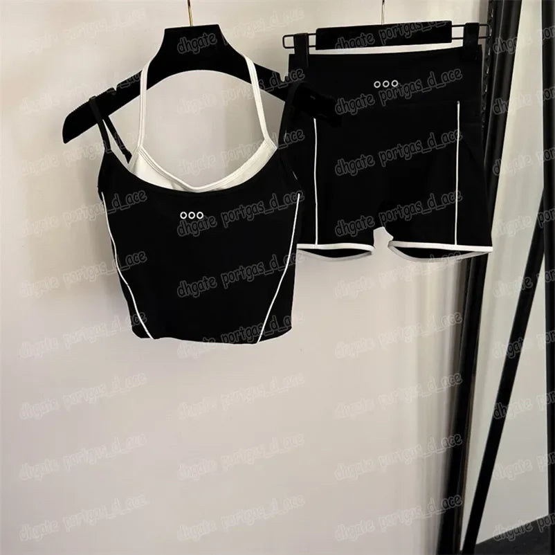 Women Summer Tracksuit Vest Shorts Two Piece Padded Tank