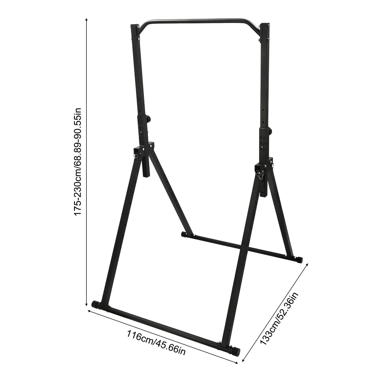 Triangular Pull Up Station Adjustable Height Foldable Home Gym