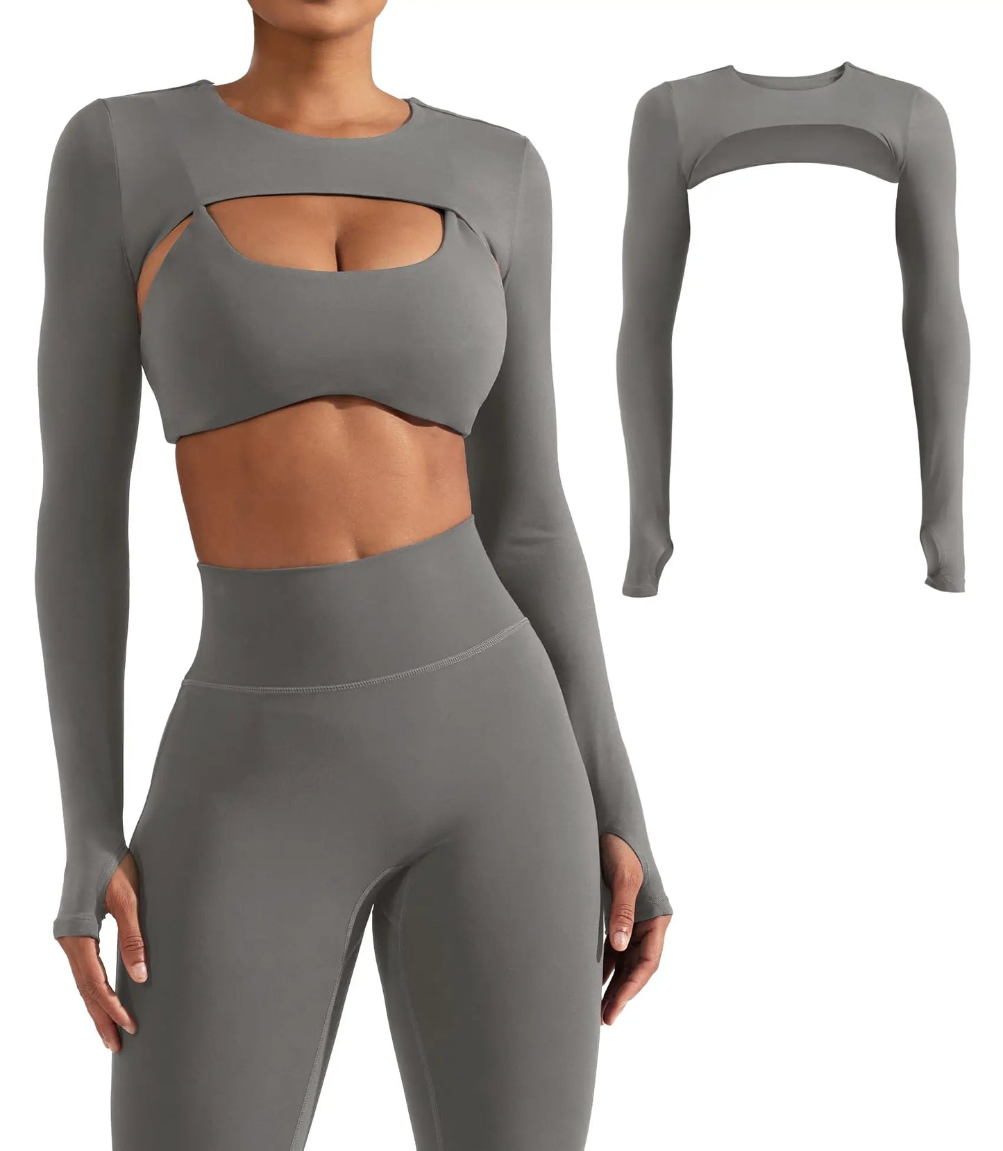 Women Yoga Shawl With Attached Sleeves For Sports Fitness