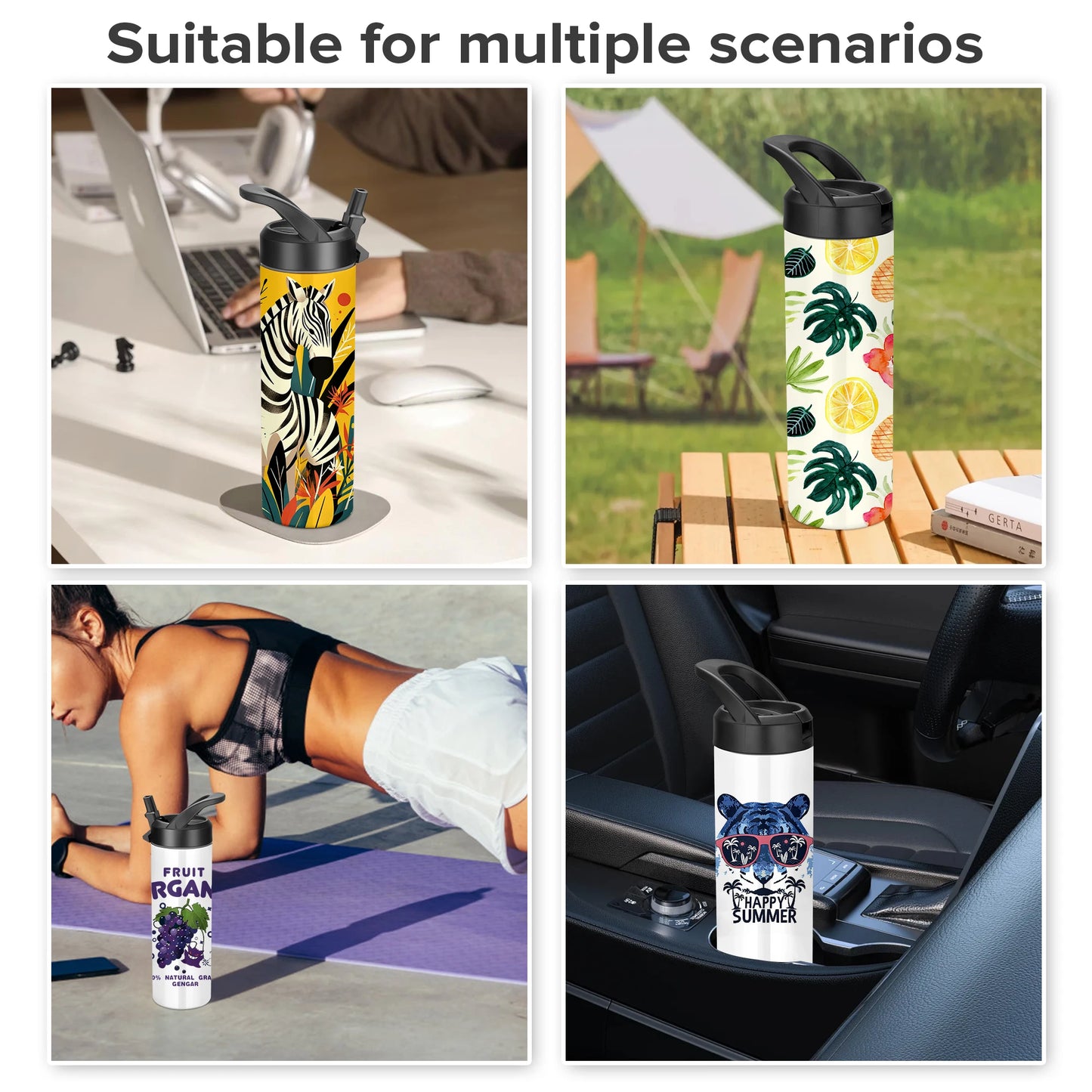 Fastsub 20 Oz Sublimation Tumblers 12 Pack Skinny Straight Mugs