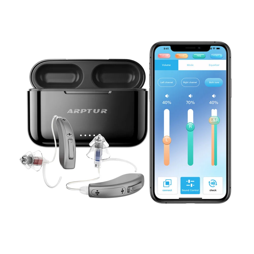 Zepau Bluetooth Hearing Aids for Seniors Rechargeable Noise Cancelling App