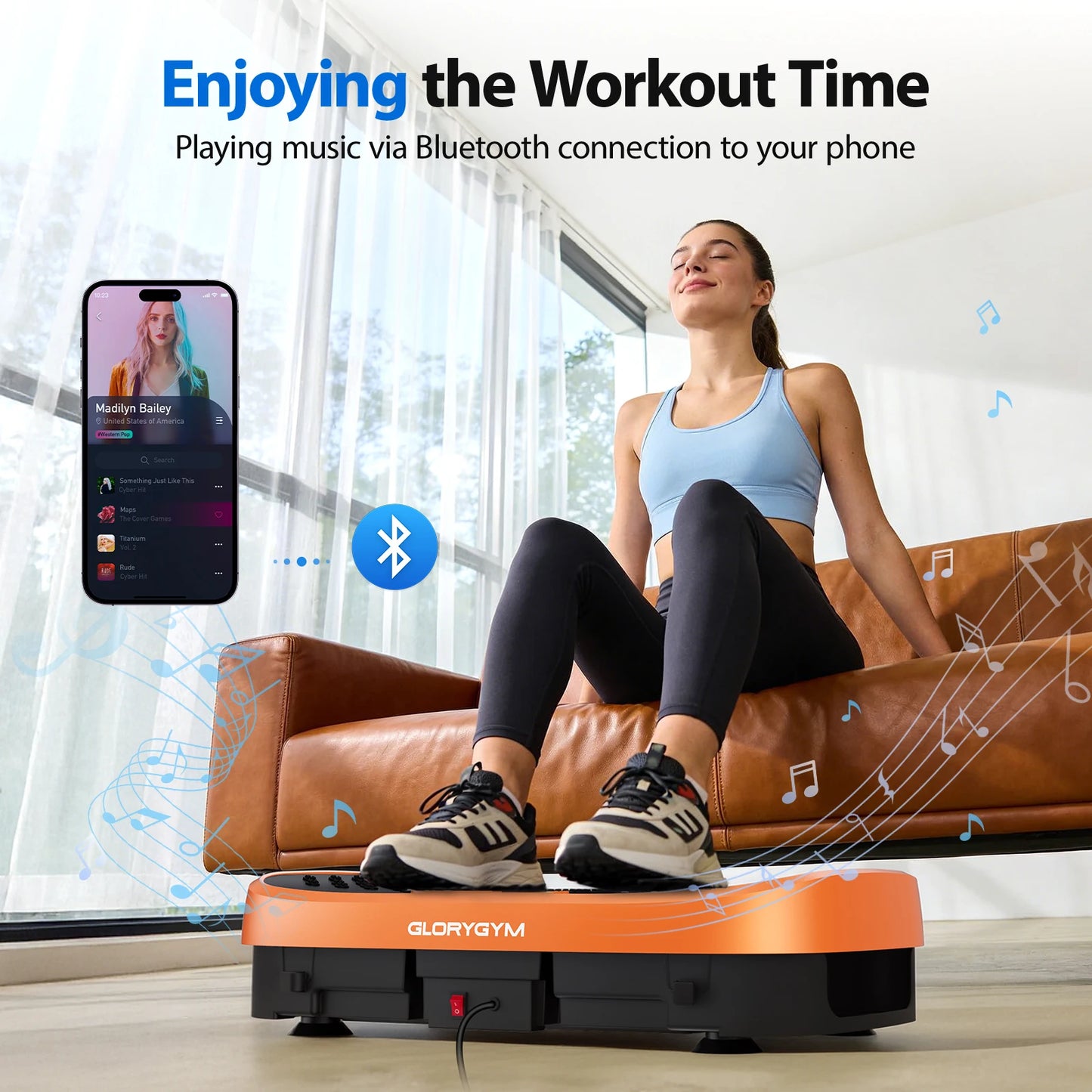 Vibration Plate Fat Burning Machine With 120 Levels Home Gym