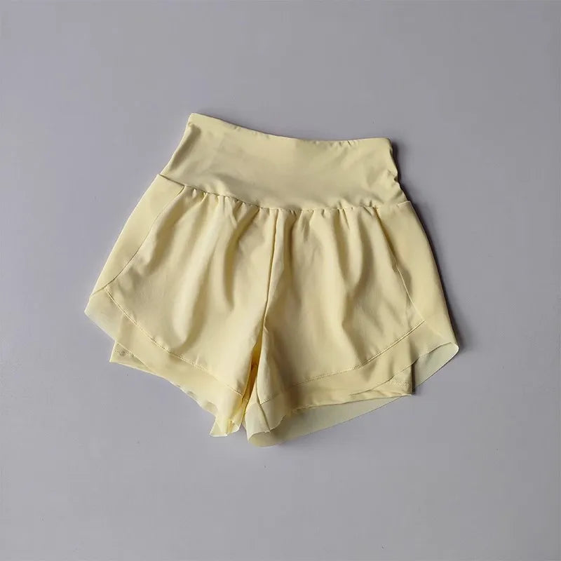 Women Two In One Quick Dry Mesh Fitness Running Shorts