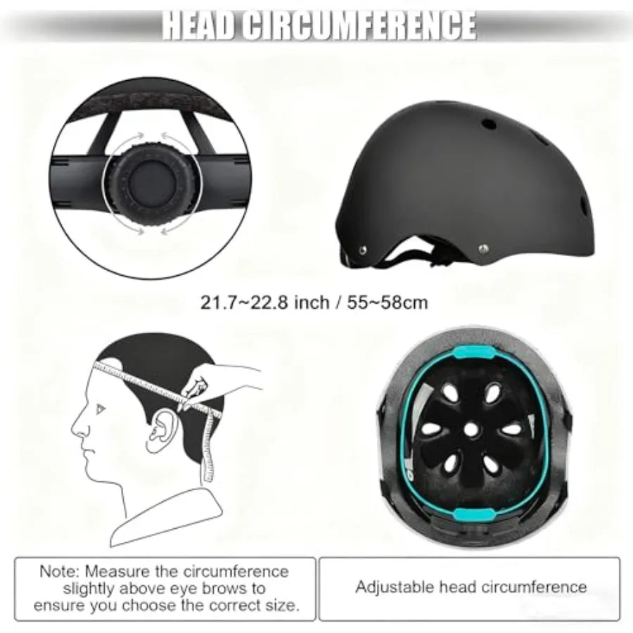 Bike Helmet And Pad Set Protective Gear For Girls 3-14
