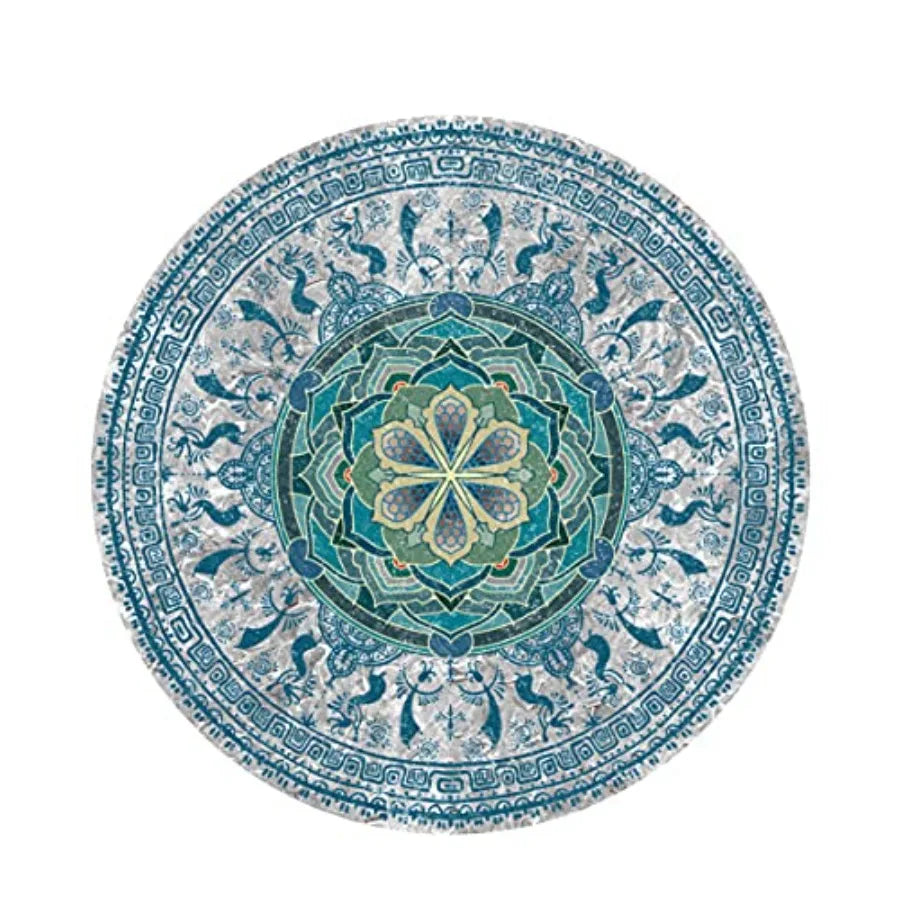 Round Yoga Mat Extra Thick Ultra Comfortable Non Slip Meditation