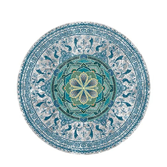 Round Yoga Mat Extra Thick Ultra Comfortable Non Slip Meditation