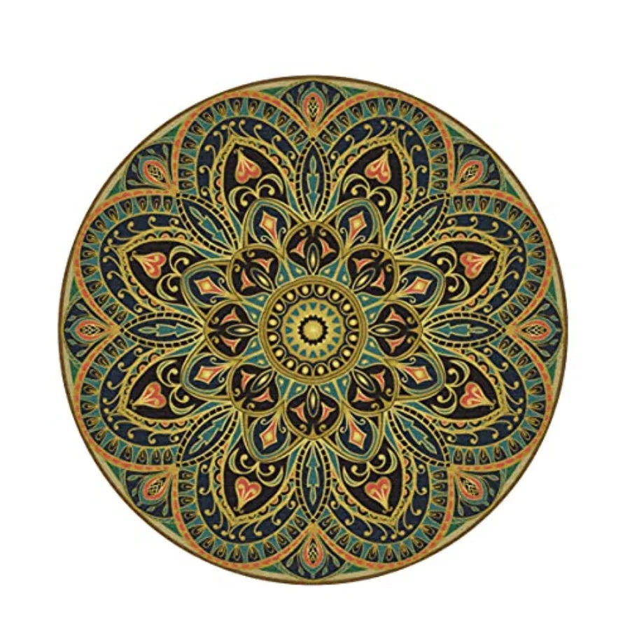Round Yoga Mat Extra Thick Ultra Comfortable Non Slip Meditation